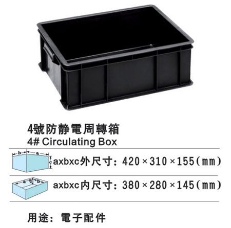 4#防靜電周轉箱